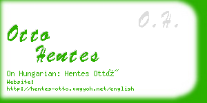 otto hentes business card